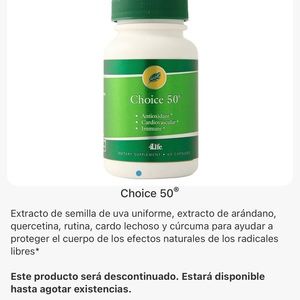 Choice 50 .Antioxidant . Cardiovascular. Immune. Best by 06/23